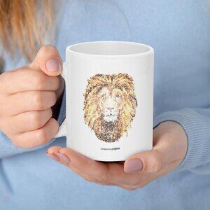 White Lion Art Ceramic Coffee Mug